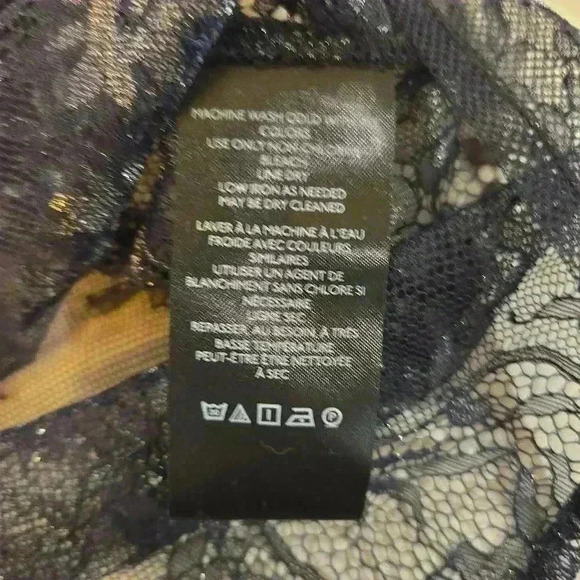 NWT Maeve Anthropologie Black Lace Floral Blouse Top Womens Size Small - Picture 12 of 13